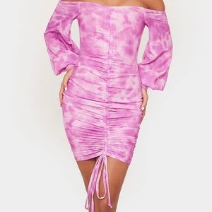 Pink tie dye runch dress NWT